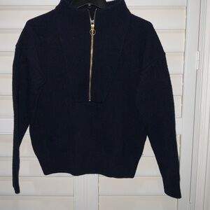 Closed Navy Zip-Up Sweater